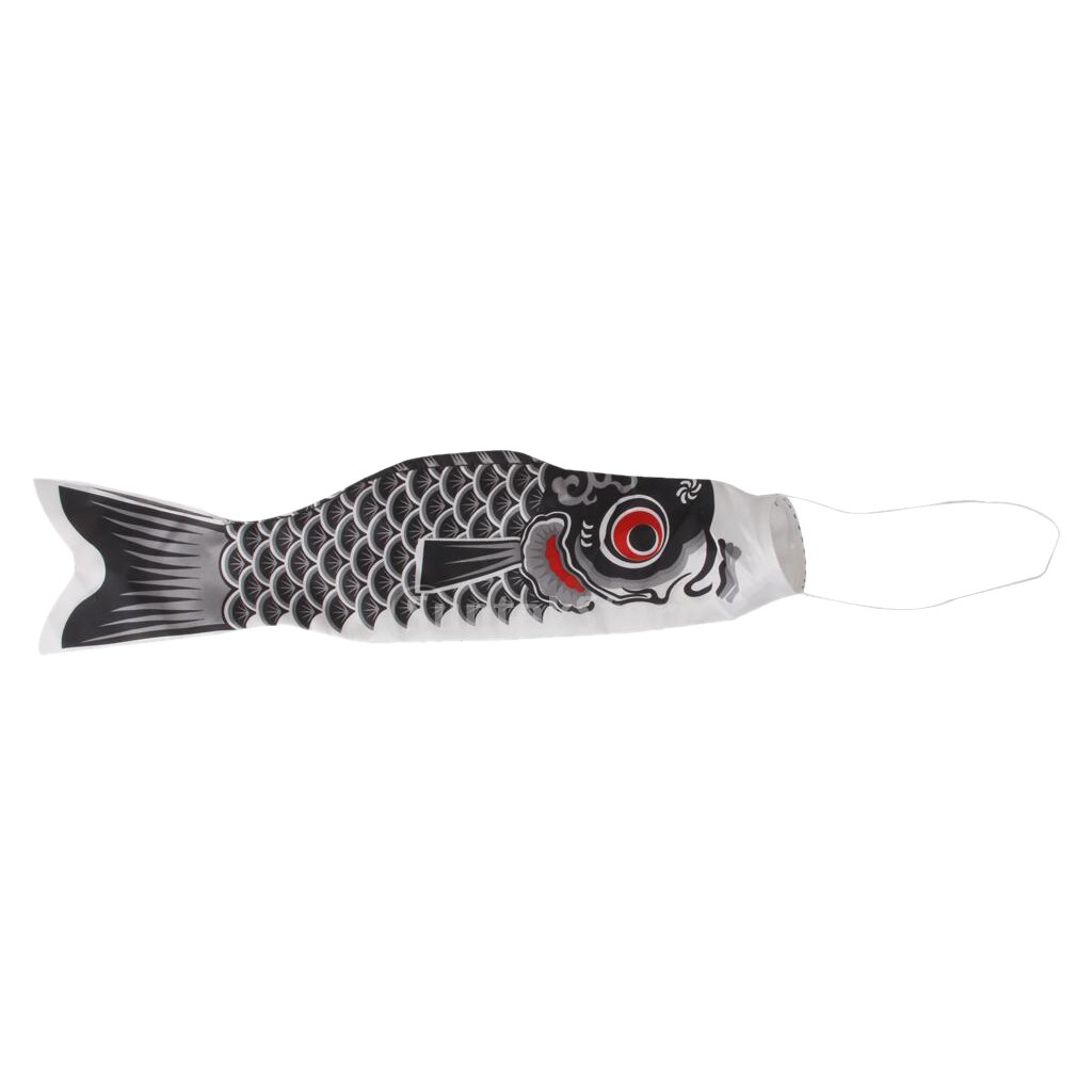 40 Cm Japanse Karper Windzak Streamer Vis Vlag Kite Nobori Koinobori: Black