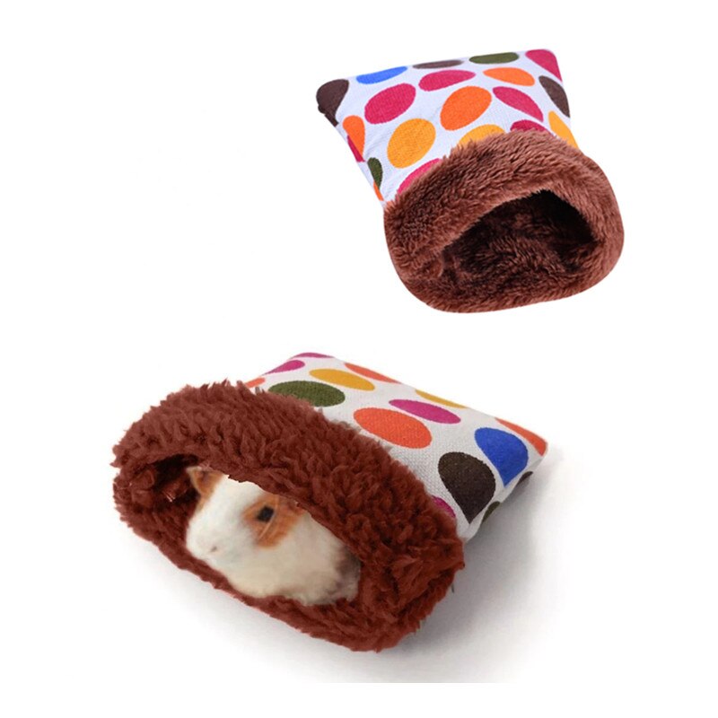 Casa de nido para hámster, cama cálida para animales pequeños, erizos de conejillos de indias de algodón de felpa suave, esterilla para ratas holandesas, accesorios para mascotas pequeñas