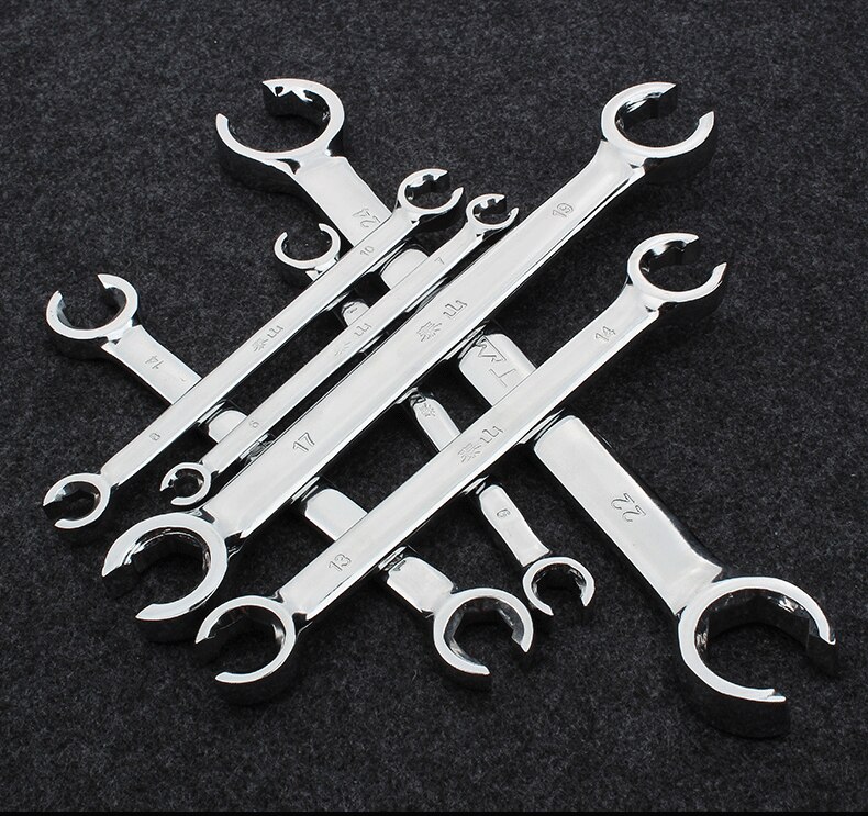 Flare nut spanner brake wrench for car repair hand tools crow&#39;s-foot spanner set