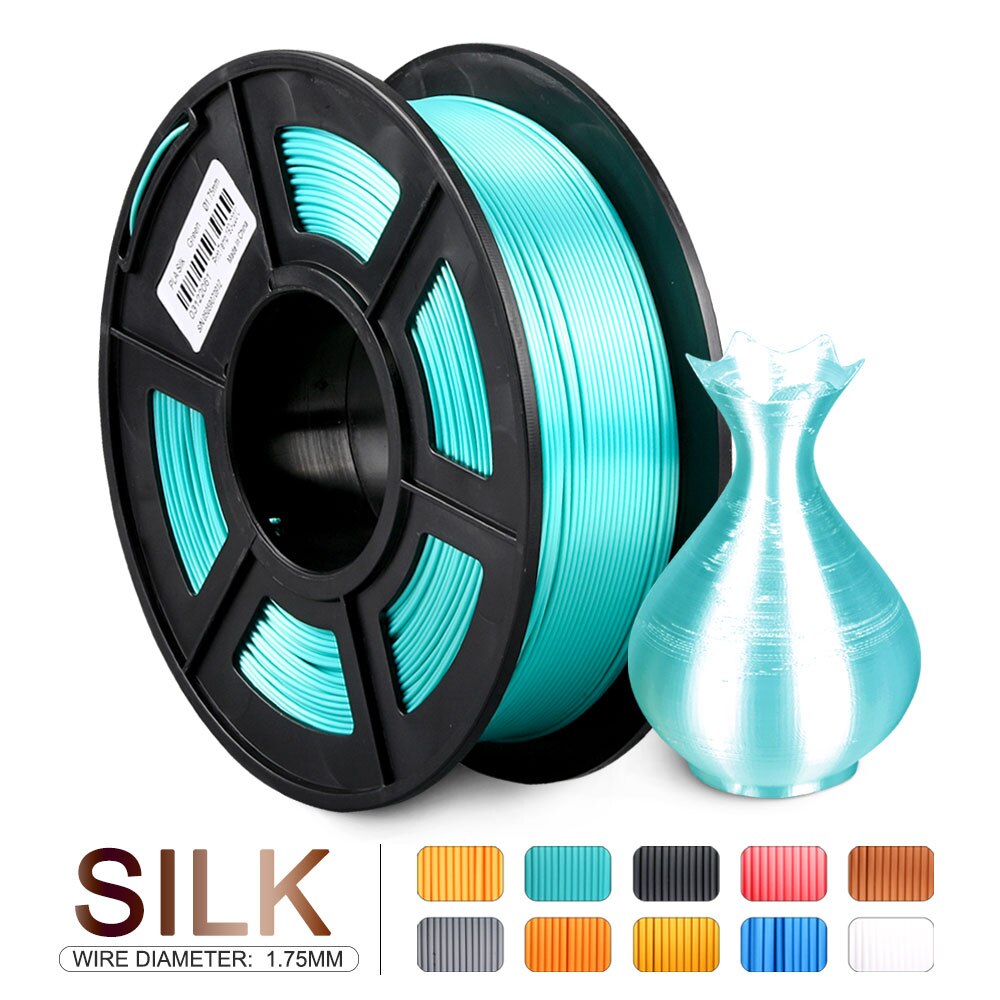 Zijde filament fuchsia zijde 1kg per rol 3d printer filament diy 3d anycubic print navullingen sublimatie uv hars sublimatie: Zijdegroen