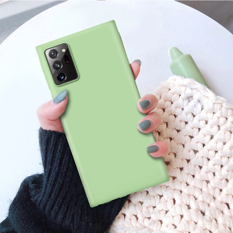 Fall für samsung galaxy note 20 ultra 5G abdeckung coque funda luxus dünne weiche tpu matte schutzhülle: For Note 20 ultra / green