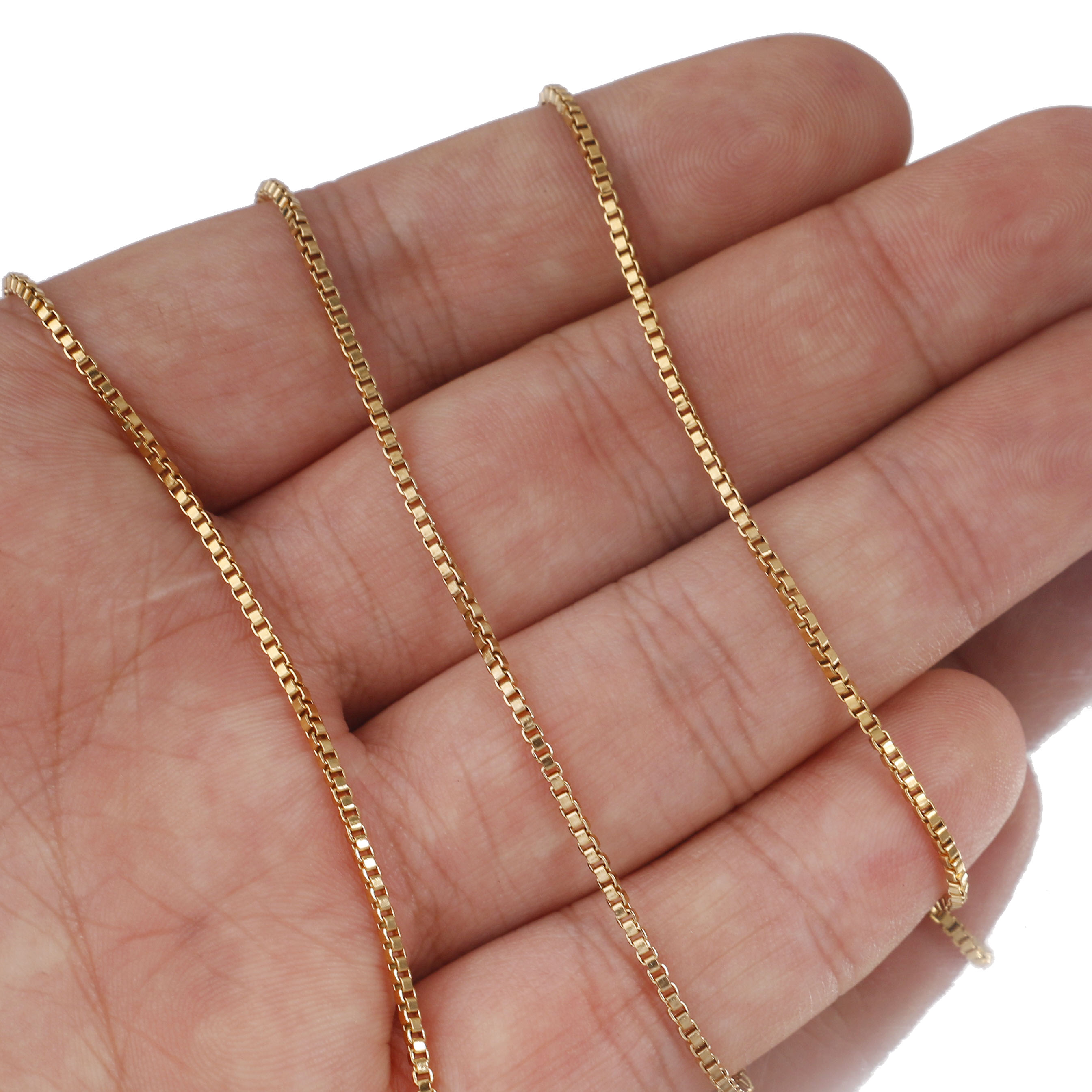 2 Meters 1.5mm Width Stainless Steel Gold Square Box Chain for Women Necklace Making DIY Handmade Jewelry Findings