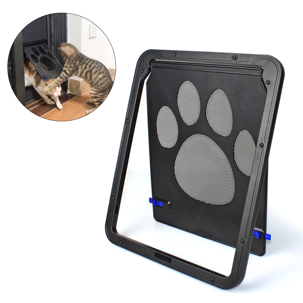 Kæledyr kat hund dør sikker låsbar magnetisk skærm dør hunde katte vindueslåge til kæledyr frit smukt mønster nem installation