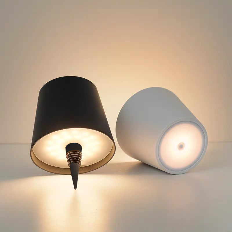 Oplaadbare aanraaklamp voor Kerstmis Vaderdag Verjaardag Draadloze flessenlamp Traploos dimmende flessenlamp 3-lichtkleur