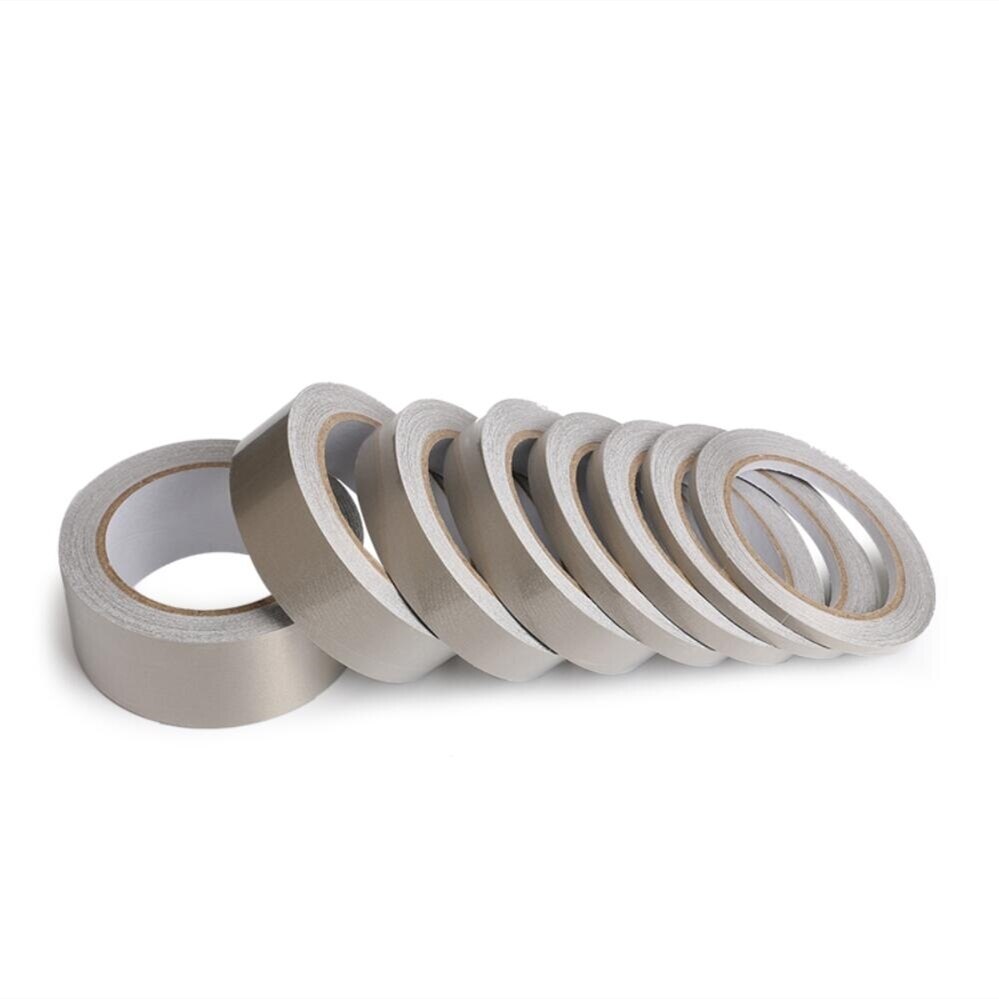 20 Meter Silver Conductive Fabric Cloth Tape Single-Sided For Laptop Cellphone LCD EMI Shielding Adhesive Tape