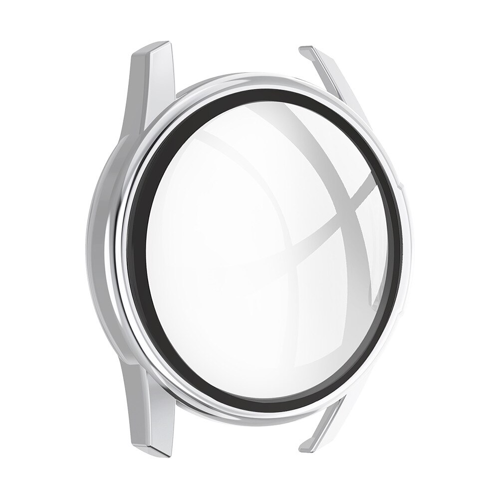 Capa protetora de tela para huawei relógio gt 2 46mm 42mm 2e caso gt2 pára-choques com filme de vidro temperado completa acessórios do escudo: Silver / For GT2 42mm
