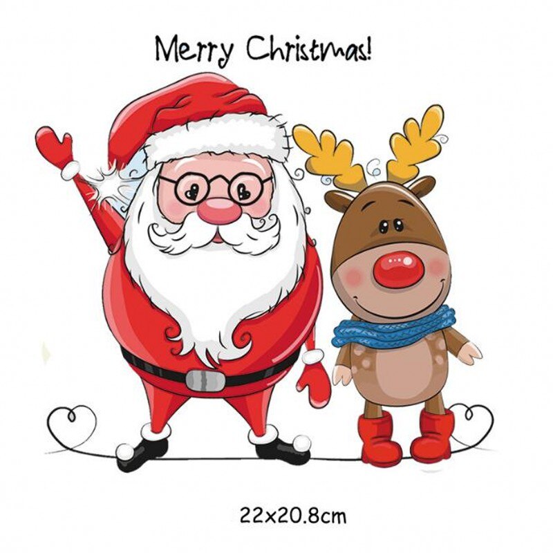 Leuke kerst strijkpatches, wasbare diy accessoire voor kleding, warmteoverdracht t-shirt thermische stickers: 11