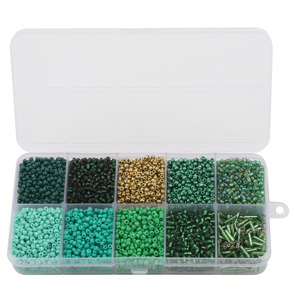 130g/set Glass Round Seed Beads Tube Loose Beads DIY Bracelet Necklace Czech Crystal For Jewelry Making Handmade Accessories: Gold