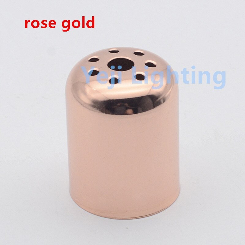 E27 lamp cup E27 socket lamp holder cover cap jacket cover cup retro led pendant light lamp base fittings lighting accessories: rose gold