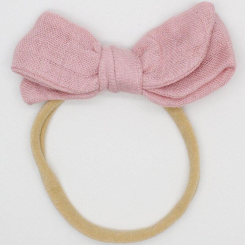 Baby Girl Headbands Newborn Headband Baby Headbands Nylon Infant Baby Bows Baby Girl Hair Accessories: Light Pink