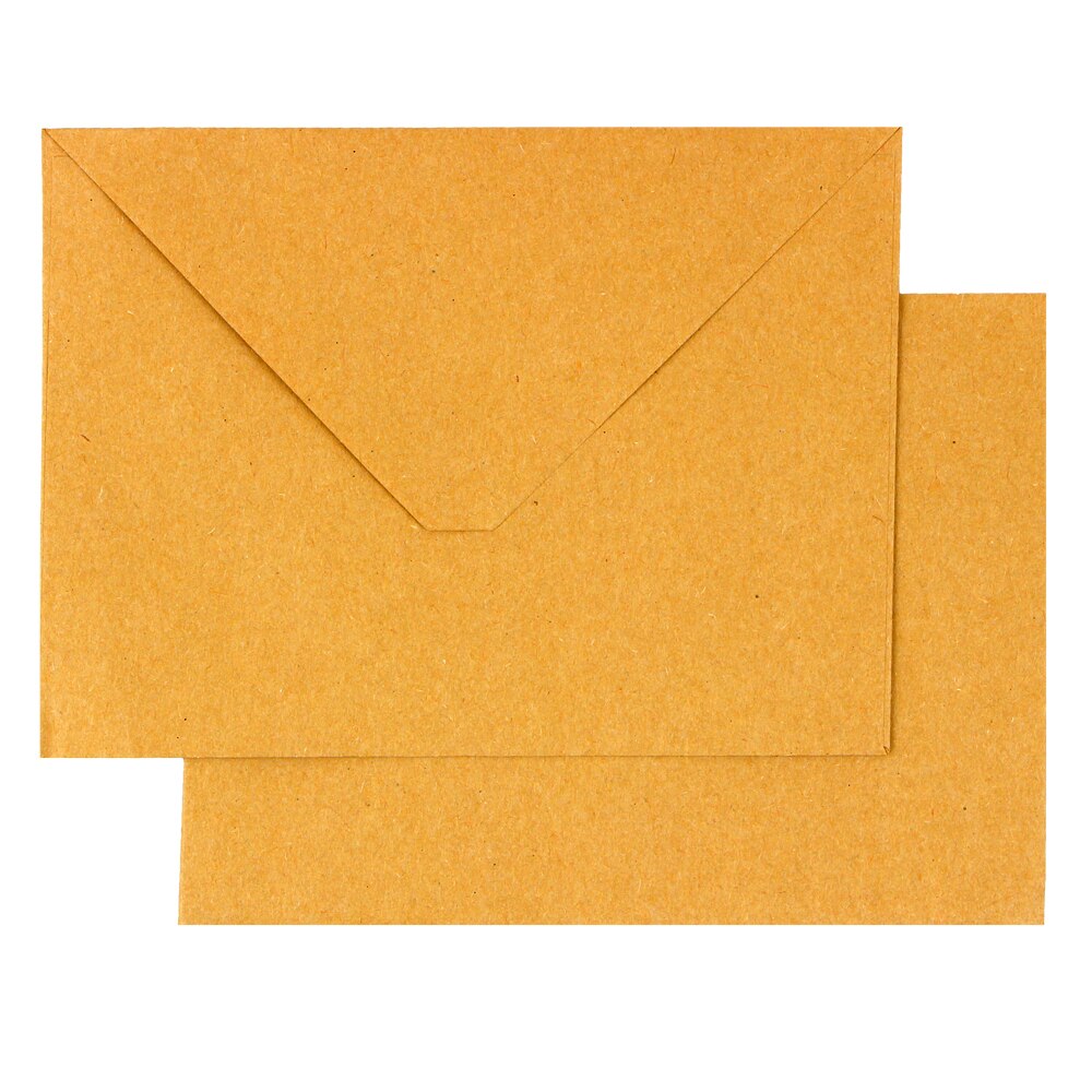 50Pcs/Lot Classical Brown Kraft Blank Mini Paper Window Envelopes Wedding Invitation Envelope Envelope