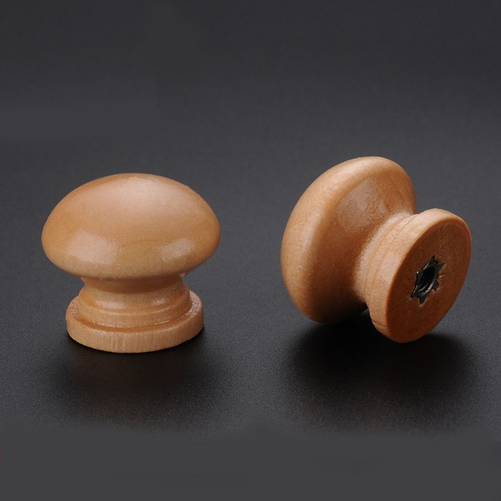 10Pcs Door Pull Handles Natural Wooden Round Cabinet Drawer Wardrobe Knobs Kitchen Cupboard Door Handles Furniture Hardware