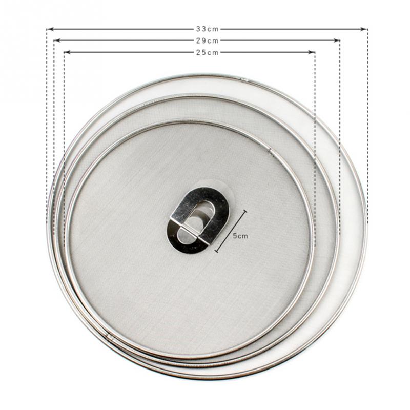1pc 25/29 / 33cm stänkskärmlock i rostfritt stål silver stekpanna lock matlagningsverktyg kökstillbehör