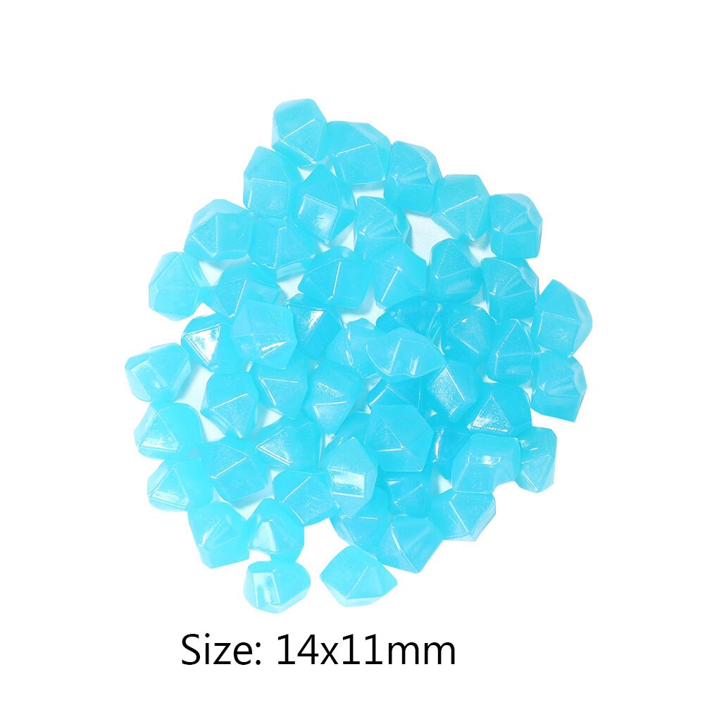 100Pcs Luminous Glowing Stones GloIin the Dark Garden Outdoor Aquarium Accessories for Fish Tank Decoration: Style B