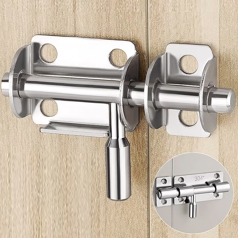 Stainless Steel Slide Bolts Lock Gates Fences Garage Shed Toilet Drawer Door Gate Latch Home Hardware Gate Safety Door Bolts