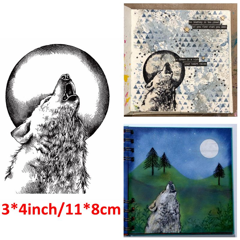 Clear Stamps Adorable Alpaca Penguin Cat Wolf Bird Complex Word Code Flower Tea DIY Scrapbooking Craft Cards: 2