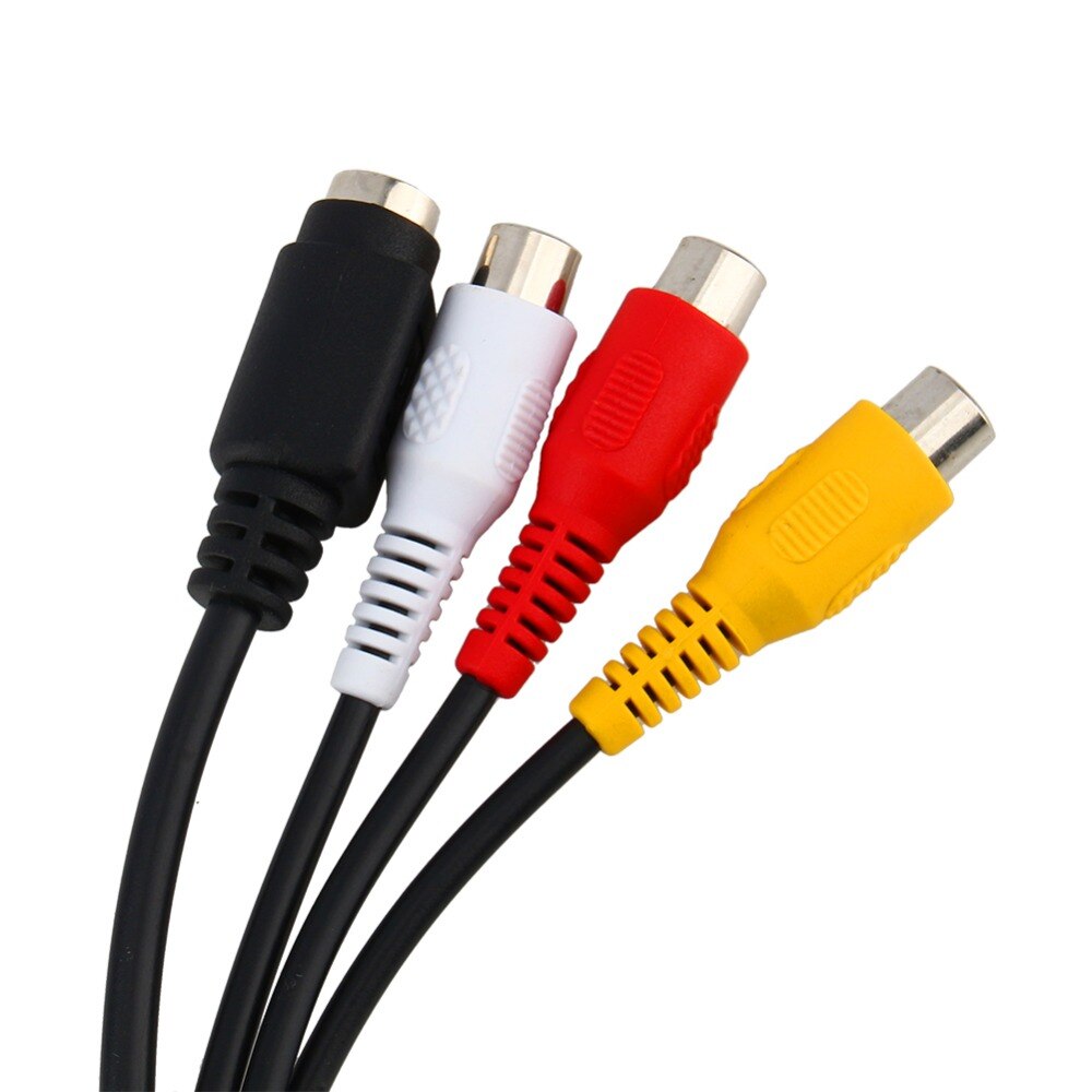 VGA a S-Video 3 RCA hembra convertidor AV TV adaptador de Cable para PC portátil Tablet portátil