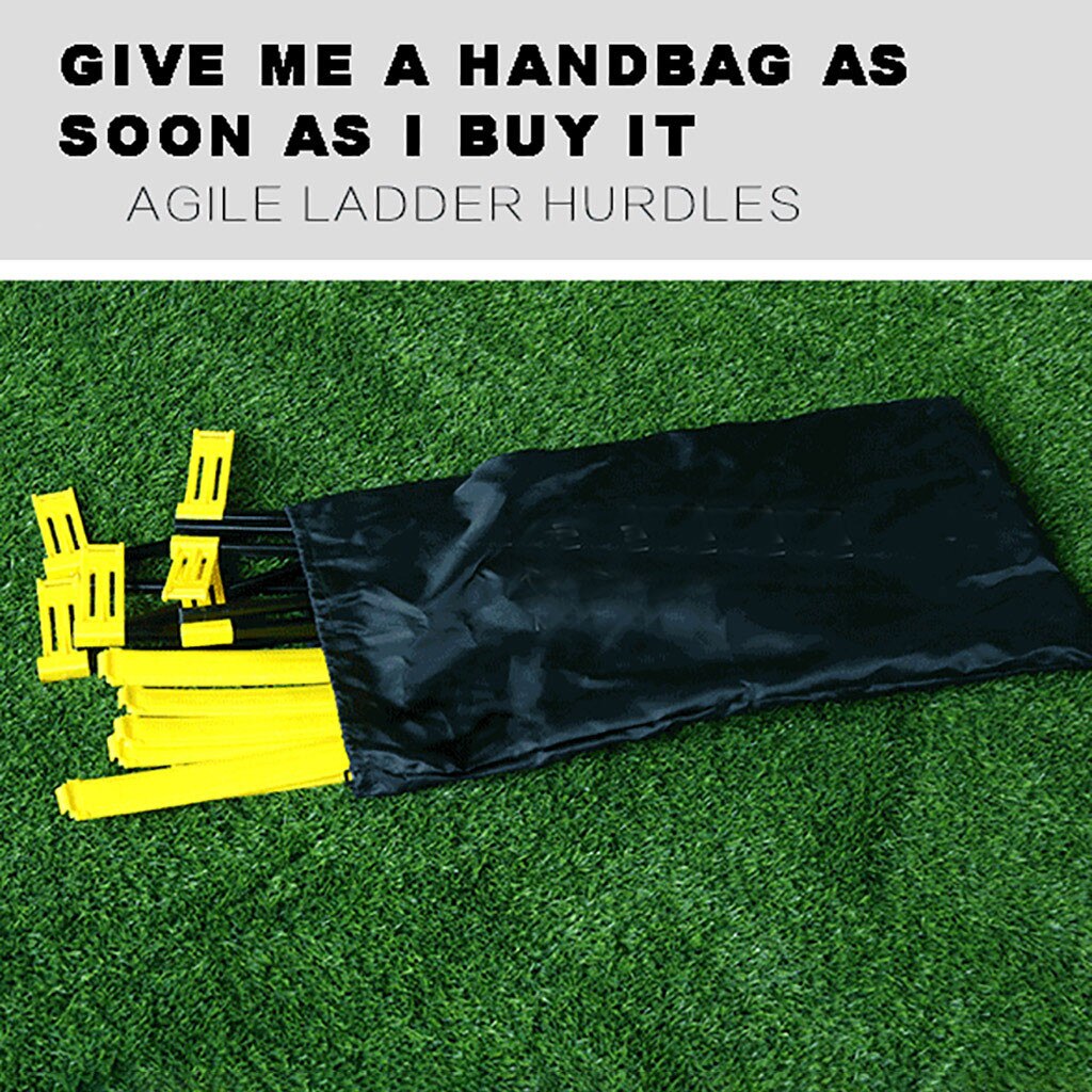 Outdoor Sport Fitness Agility Ladder Carry Bag Footwork Ladder 6 Rung Combo Agility Cones Football Training Rope Jump Lattice