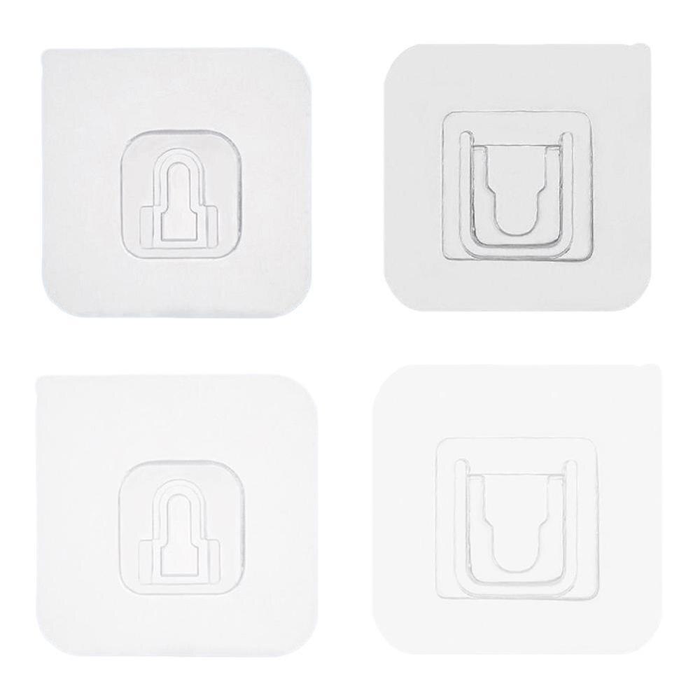 2/5Pair Non-marking Bathroom Hook Kitchen Plastic Adhesive Hook Wall Sticky Mount Hanger Rack Double-sided Paster Stickers