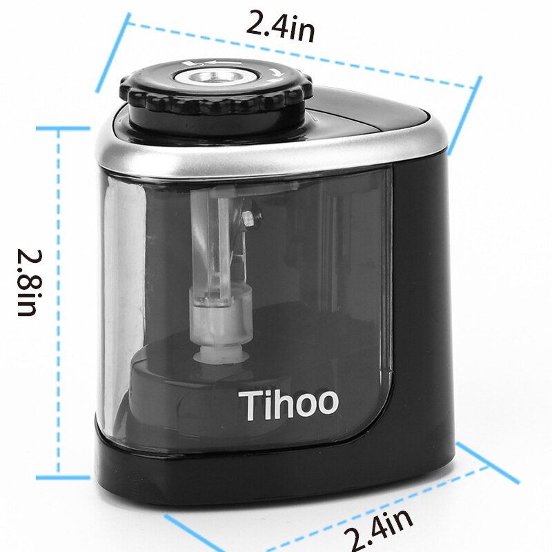 TEN-WIN electric switch black pencil sharpener one hole for 6-8mm pencil sharpener pencil