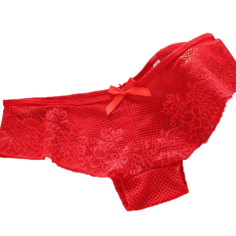 Women Bras Ladies Red Sexy Bow Cozy Thin Underwire Padded Push Up Lace Bra + Panties Sets