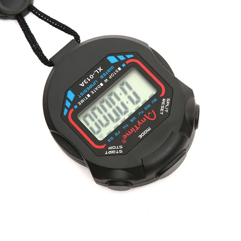 Classic Waterproof Digital Handheld LCD Handheld Sports Stopwatch Timer Stop Watch With String Timers