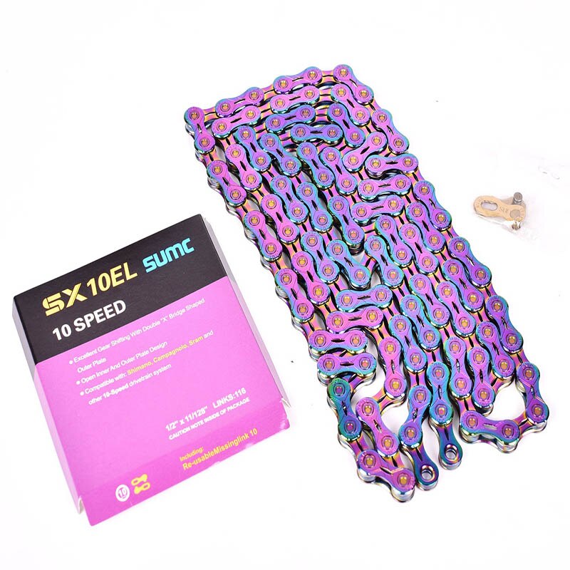 Bicycle chain Rainbow SUMC road bike mountain bike variable shifting chain 9 10 11 12 speed for M8000 M6000 M9100 M610 MTB parts