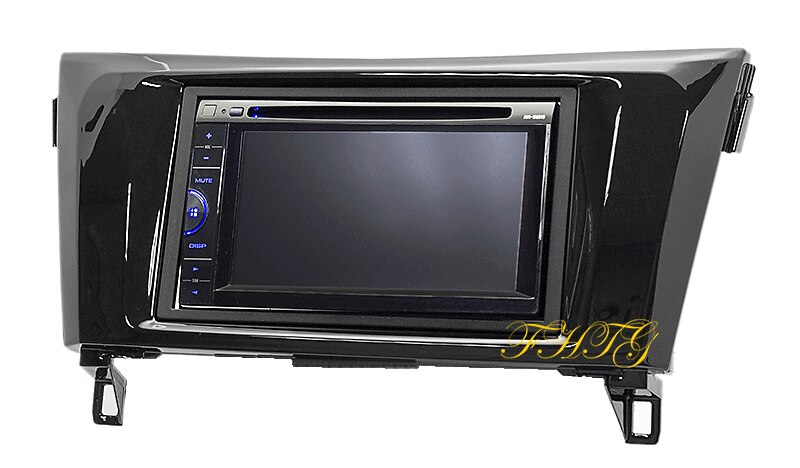 Fascia de l'autoradio | Kit de tableau de bord adapté aux Nissan x-trail/Qashqai, 2DIN (noir UV), cadre Audio de voiture à Double Din