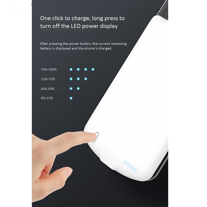 5000mAh Universal Battery Case For iPhone 6 6S 7 8 Plus Charging Case Backup Battery Charger Back Cover for iPhone X XS Max