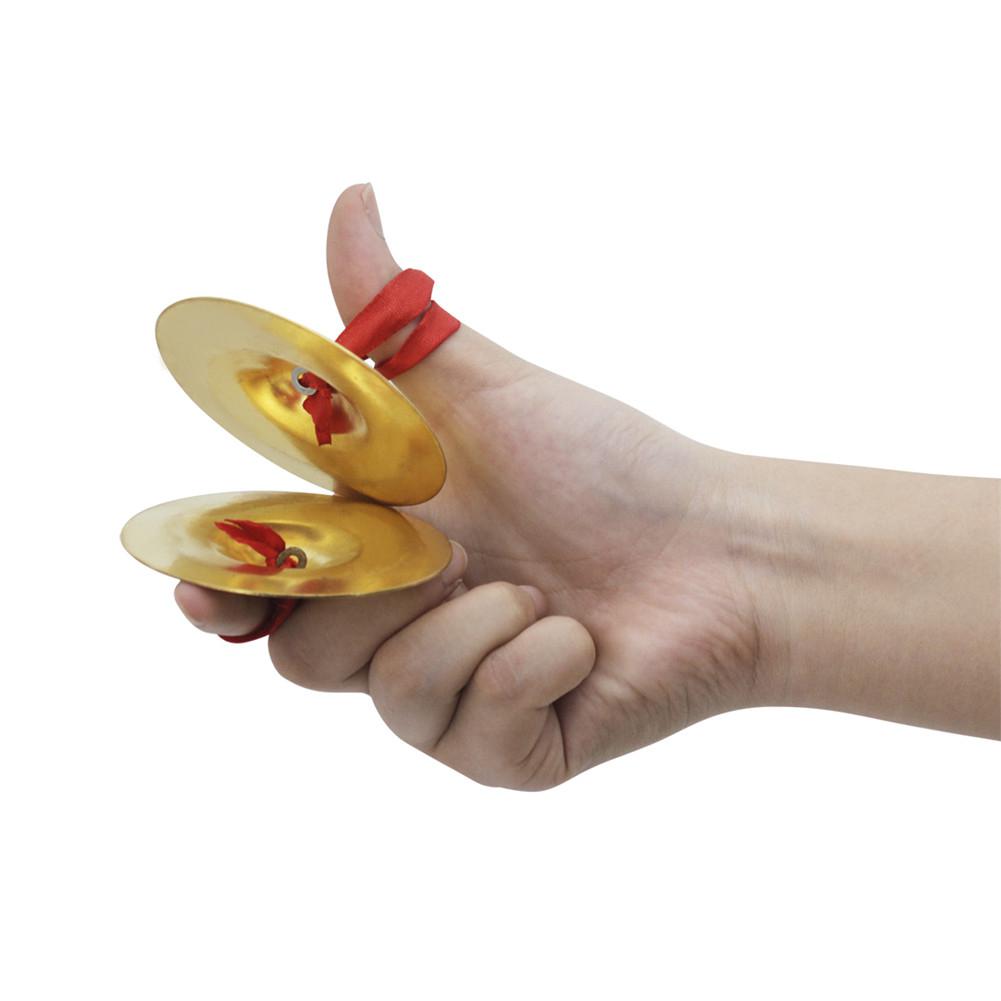 Platillos para dedos de danza del vientre, Mini platillos de percusión de Oriente Medio, accesorios de baile, instrumentos de percusión de latón de 7cm, 2 uds.