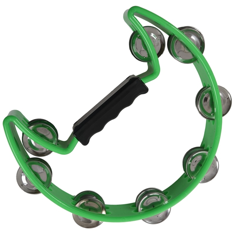 Single Row Tambourine for Kids and Adults - Comfortable Hand Held Percussion Instrument - Great for Choirs (Church) - Percus