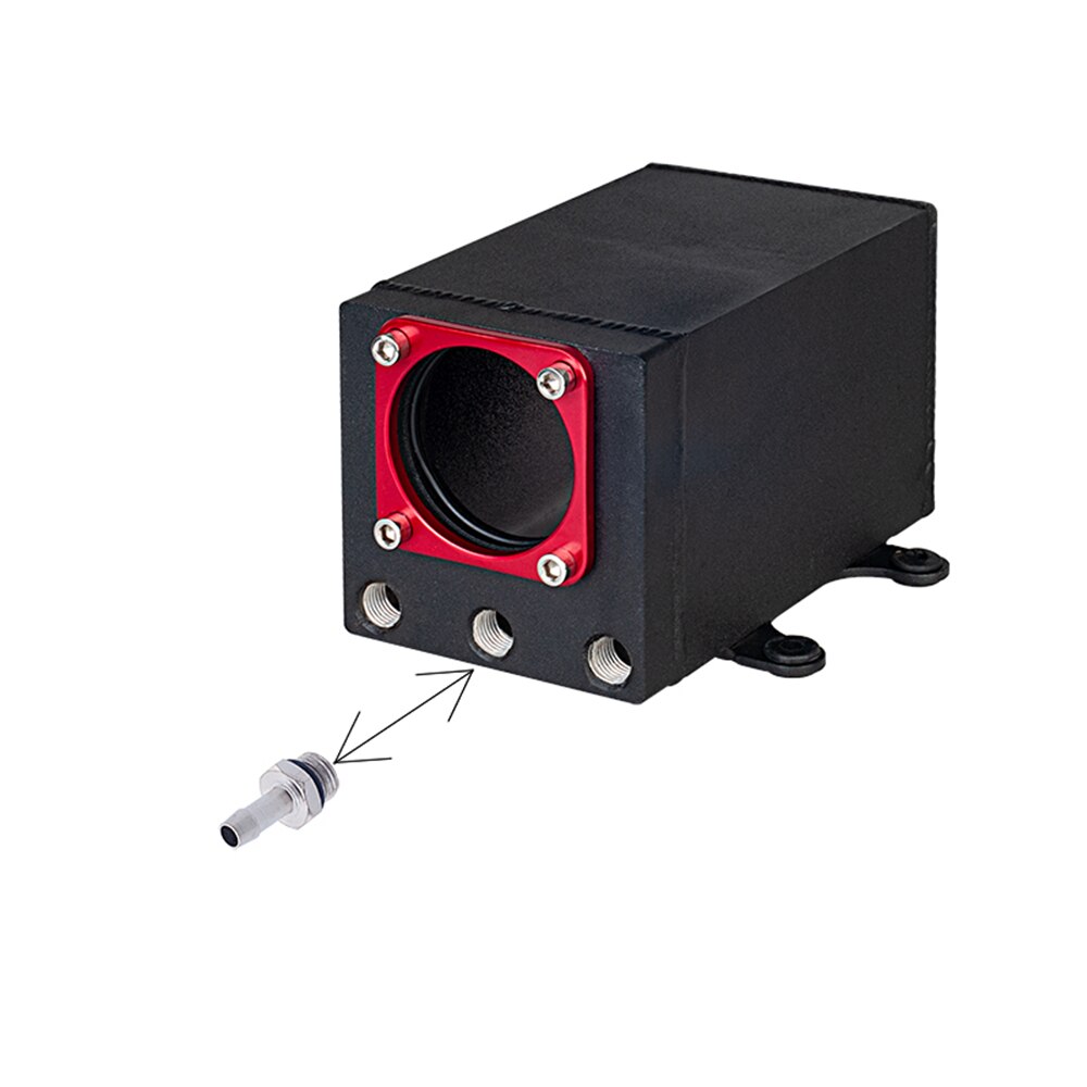 Universal 60mm External 044 fuel pump tank racing Black Billet Aluminium Oil catch Can Single Fuel Surge Tank