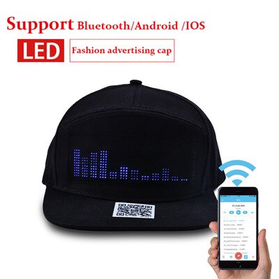 Czapki doprowadziło, wyświetlacz doprowadziło czapki wiadomości na imprezę świąteczną kampania urodzinowa kapelusz gorra biodro chmiel Miami: czarny