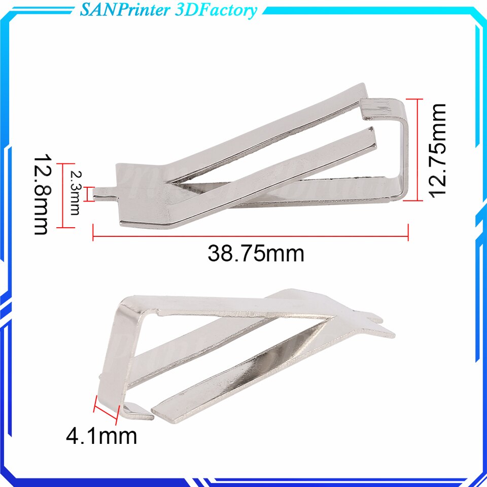 4/8 st rostfritt stål glasuppvärmd sängklämma 3d skrivardelar värmebäddklämma för um ender 3 byggplattformshållarec