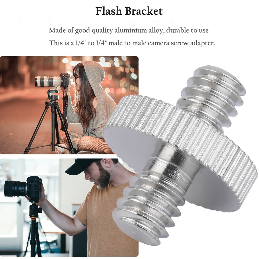 1/4 "stecker auf 1/4" Männlich Kamera Schraube Adapter Für DSLR Stativ Halterung Einbeinstativ/Ball Kopf/schnell Freisetzung Platte/Blitz Licht Stehen