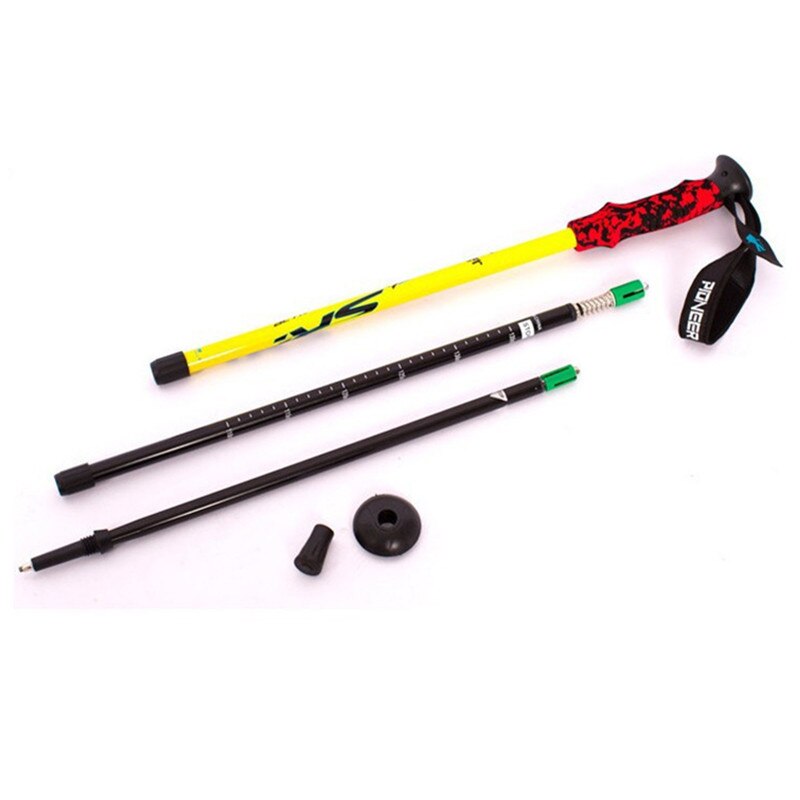 Pioneer 1 Pcs Anti Shock Hiking Walking Trekking Trail Pole Ultralight Aluminum Walking Stick with EVA Foam Handle