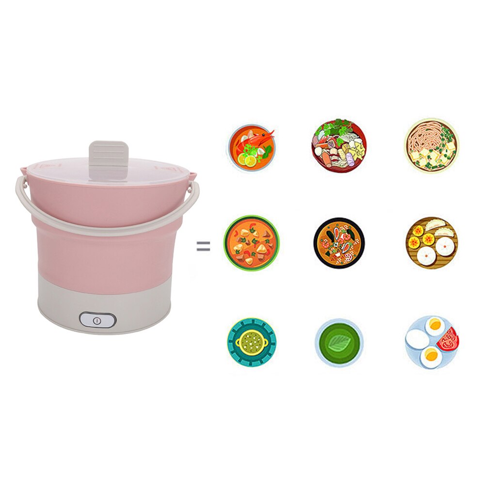 Draagbare Vouwen Stoomboot Pot Stoven Koken Mini Pan Siliconen Waterkoker