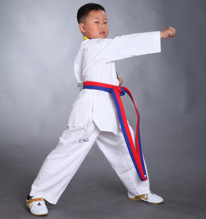 Di alta Qualità del cotone traspirante junior Dobok Taekwondo bambino ragazze e ragazzi WTF approva karatè uniforme vestiti di formazione tuta T20