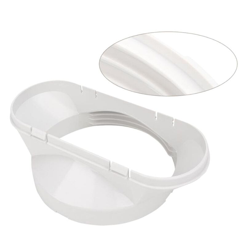 13cm Dia Flat Mouth Air Conditioning Body Exhaust Duct Interface Pipe Connector E7CB