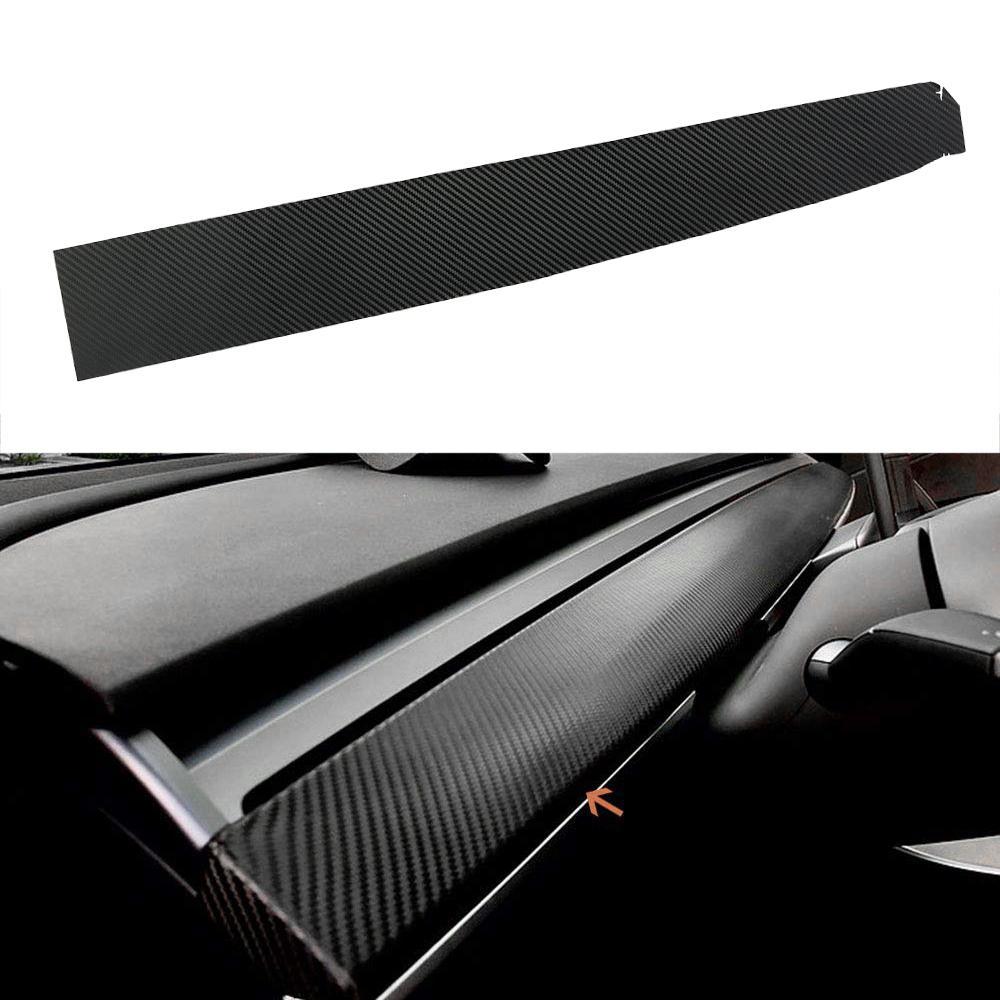 1 Pair 3D Car Interior Dashboard Wrap Kit Stickers for Tesla Model 3