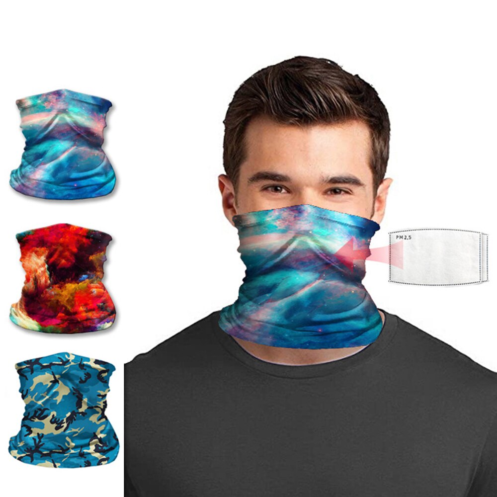 Unisex hoofd gezicht nek gaiter tube elastische bandana sjaal outdoor fietsaccessoires halve gezichtssjaals met onzichtbare zak