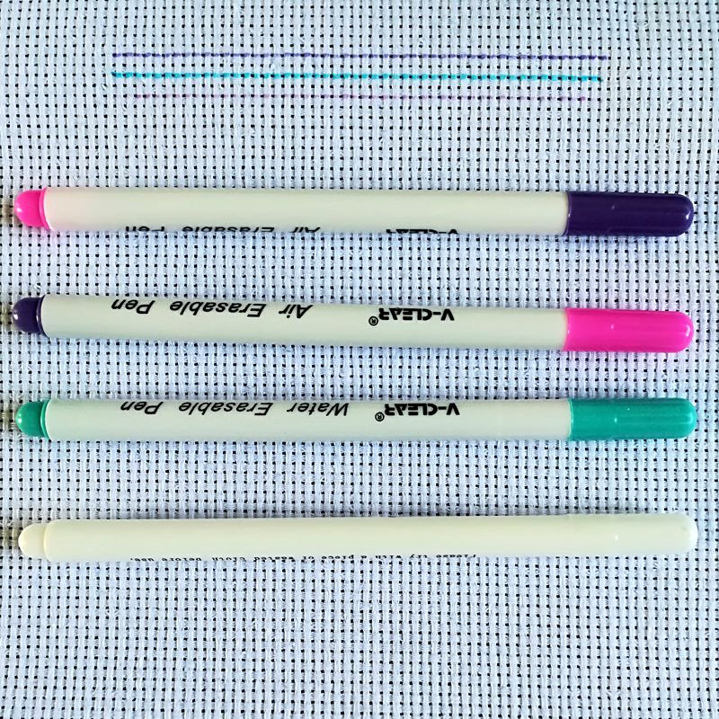 Blandingsfarve blå vandsletelig tusch hvid vandopløselig pen lilla luftsletbar stof tusch pink stof maling tusch: 4 farver pen