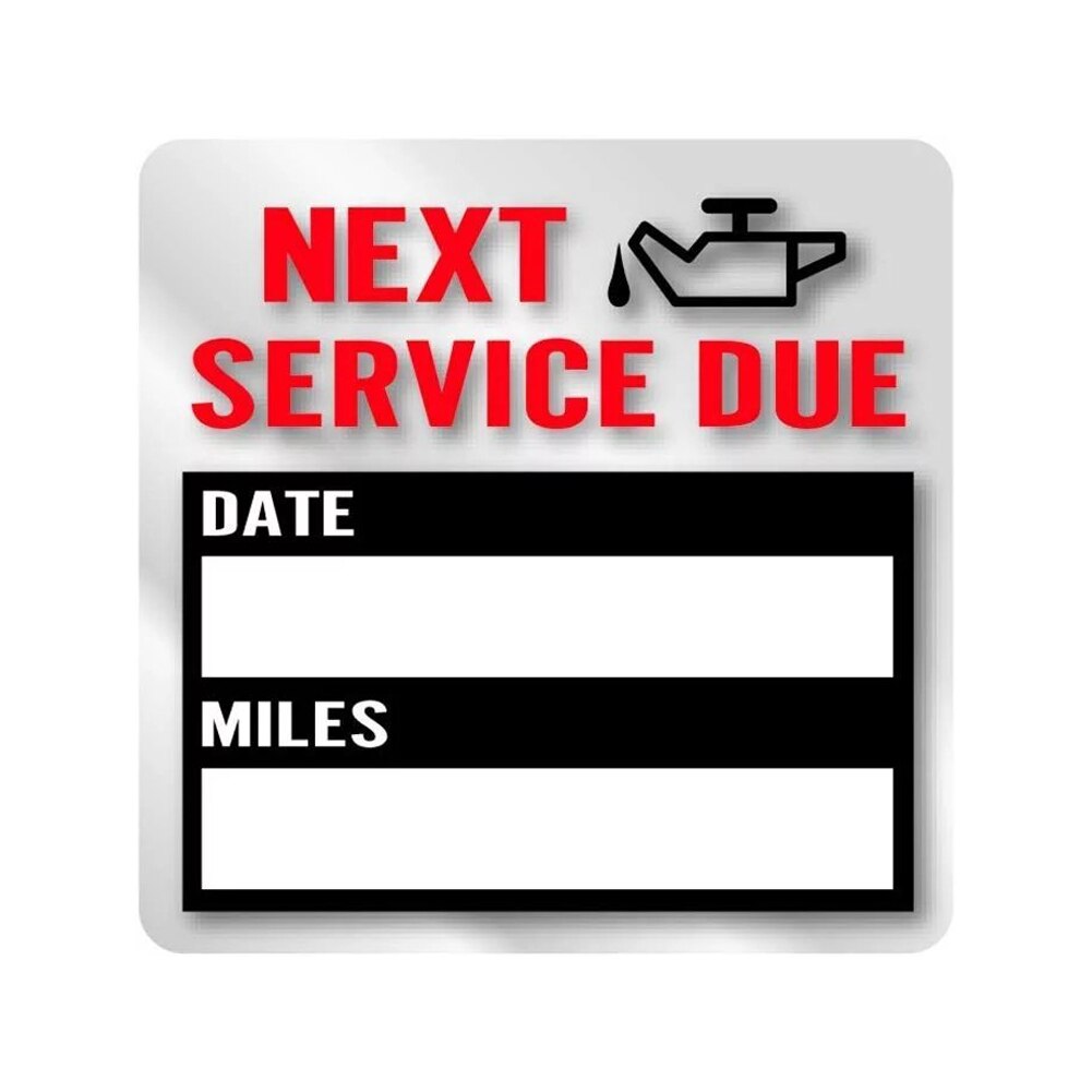 Oil Change Service Reminder Sticker Clear Window Lite Stock Sticker 100pcs/Roll Stickers KQS8