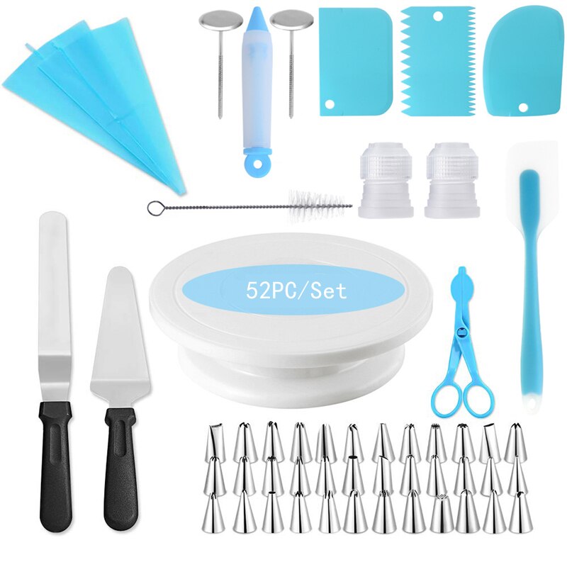 Decorating Supplies Kit Pastry Tube Fondant Tools Turntable Set Kitchen Dessert Baking Pastry Supplies