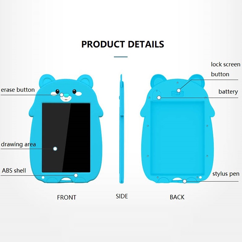 Sunany 8.5 Inch lcd writing tablet cartoon Drawing Electronic Handwriting Pad reusable eco-friendly cute kids Writing Board