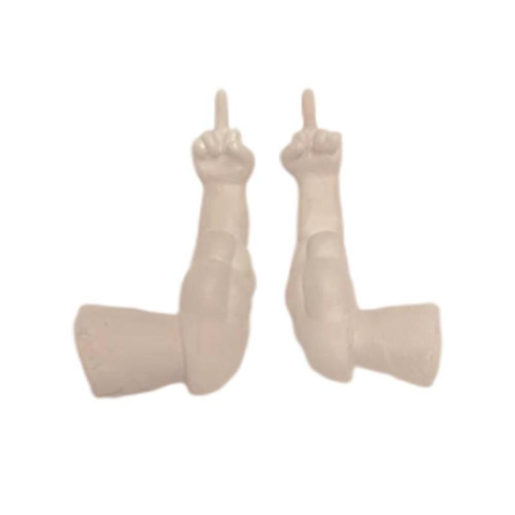 Brazos de pollo musculosos, decoración divertida adecuada para cuerpo y puño de pollo, accesorios divertidos para brazos de pollo, juguete de broma N1I5: white