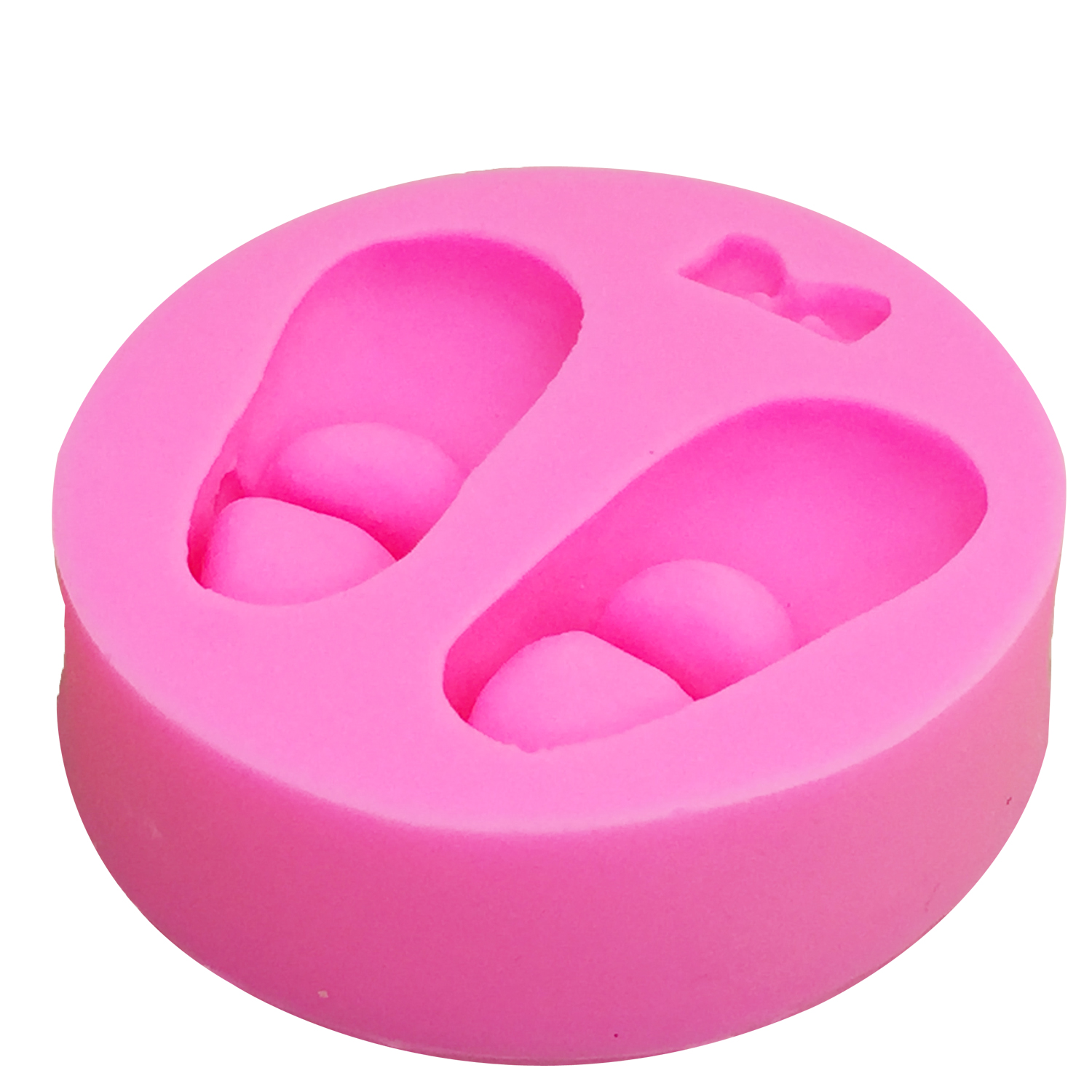 M0145 babysko sløyfe silikon kakeformer gum paste sjokolade leire godteri form fondant kake dekorasjonsverktøy