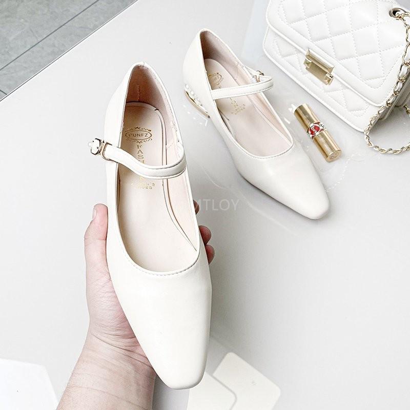 Mode Korte Hakken Schoenen Vrouw Elegante Comfortabele Lady Grote Maat Party Office Wedding Pumps Gesp Zapato Mujer