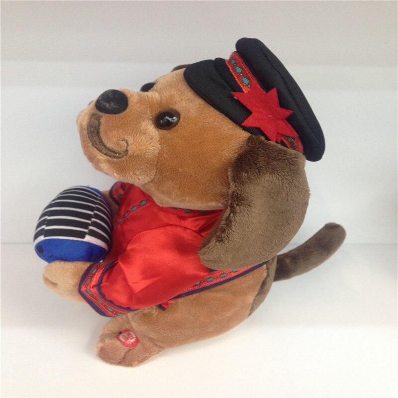 2018 rosyjski akordeon placki śpiew taniec elektroniczny zwierzak psy figurka lalka nadziewane i pluszowe zabawki dla dzieci prezent dla dzieci