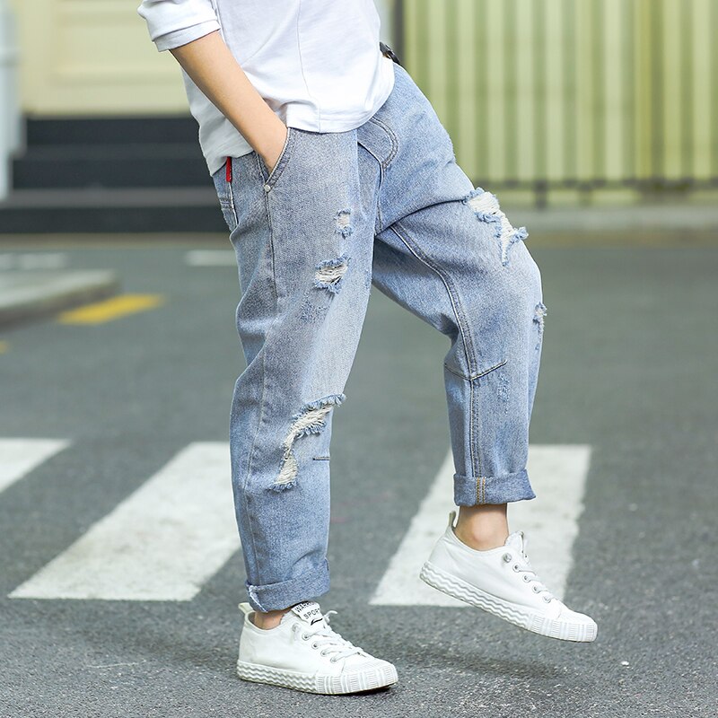 Børn jeans teenage forår klassisk lang buks... – Grandado